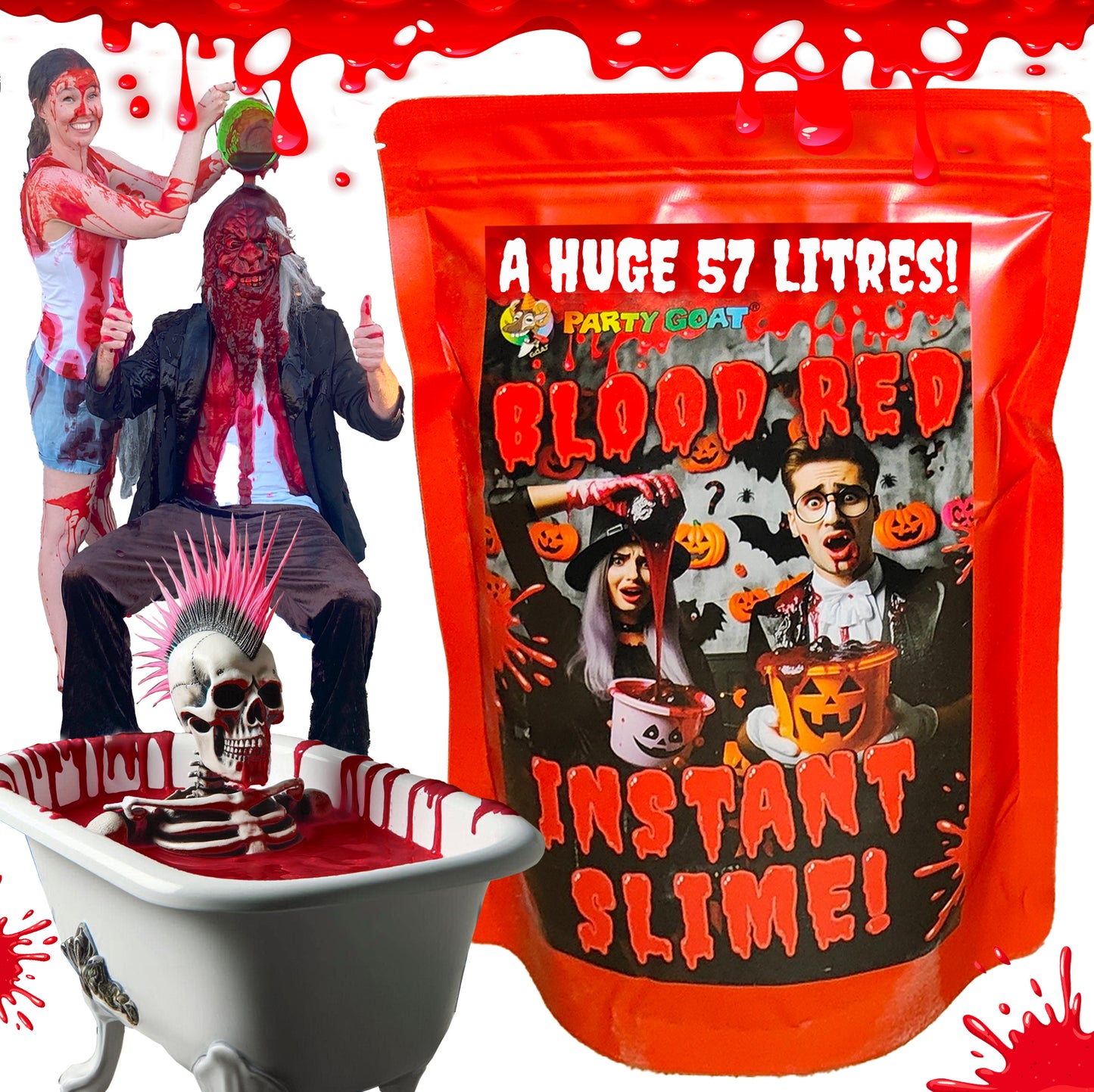 FAKE BLOOD: makes 15 Gallons of Blood Red Slime!