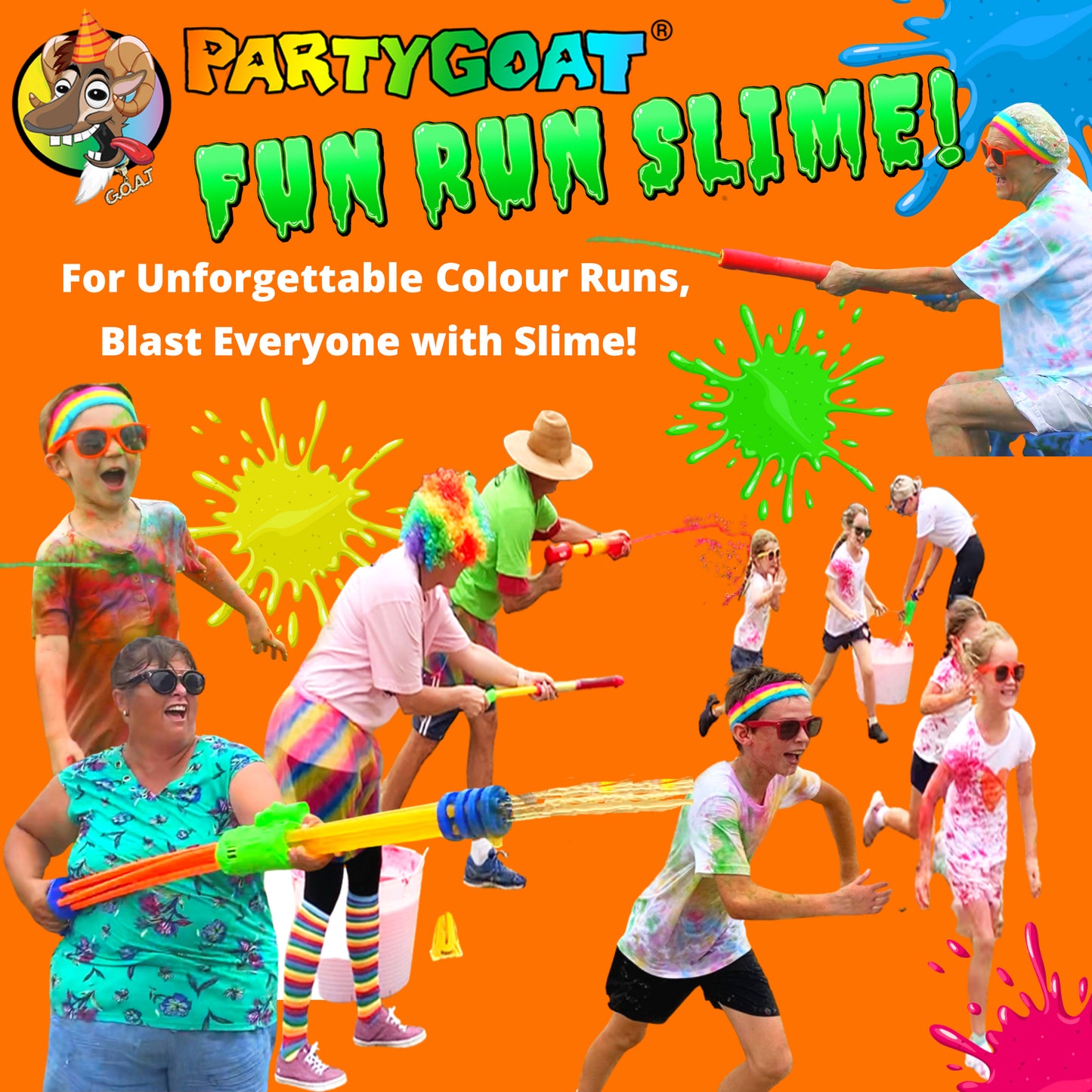 Colour Run Slime: 6 Colours for Epic Slime Fun Runs (240L)