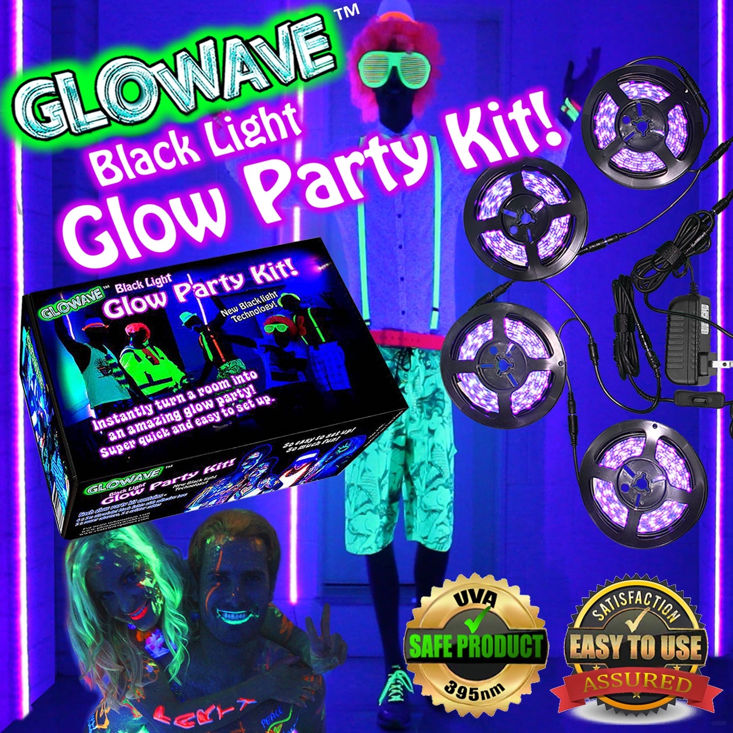 GLOWAVE BLACK LIGHT Glow Party Kit!