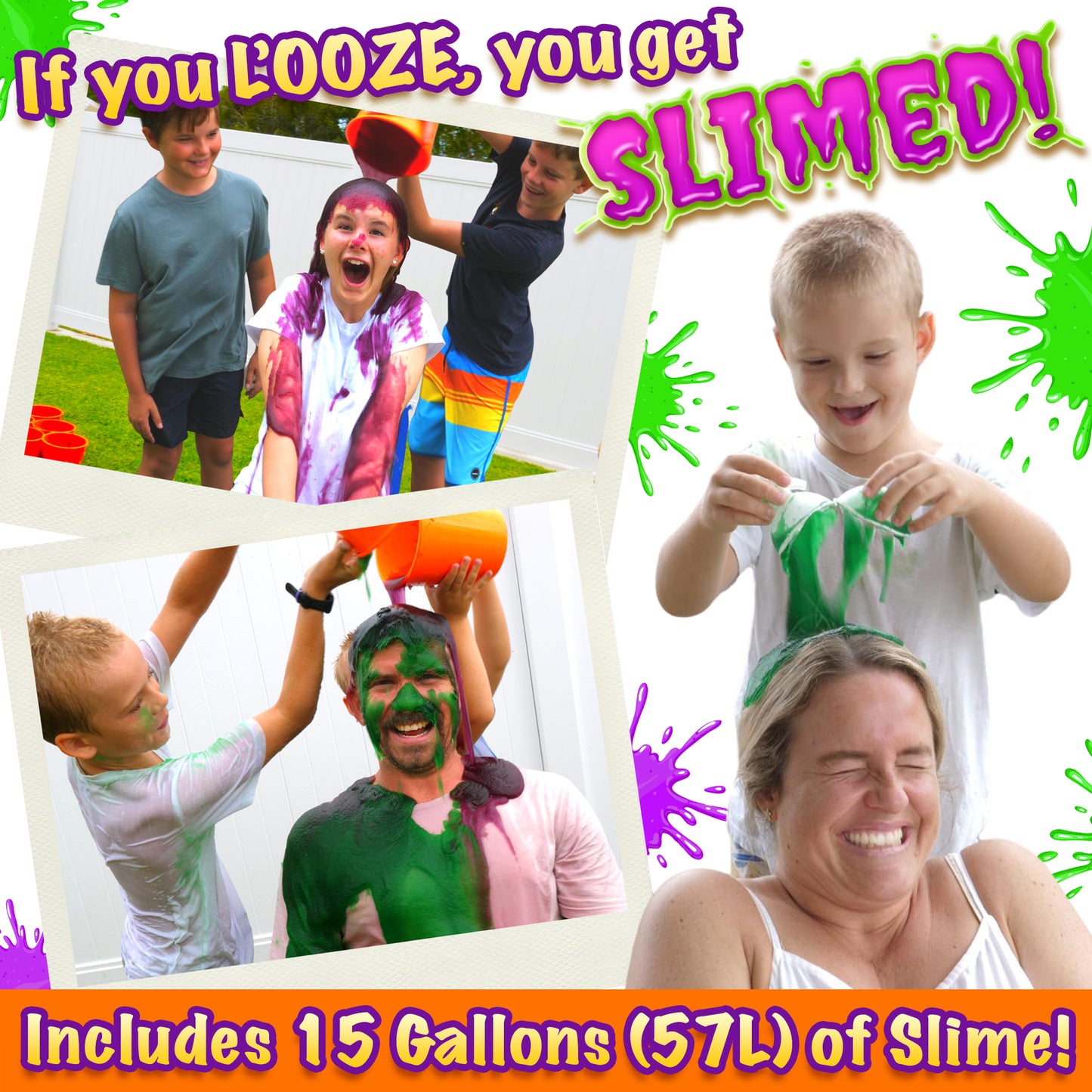 slime games slime party slimed slime challenges slime bucket head