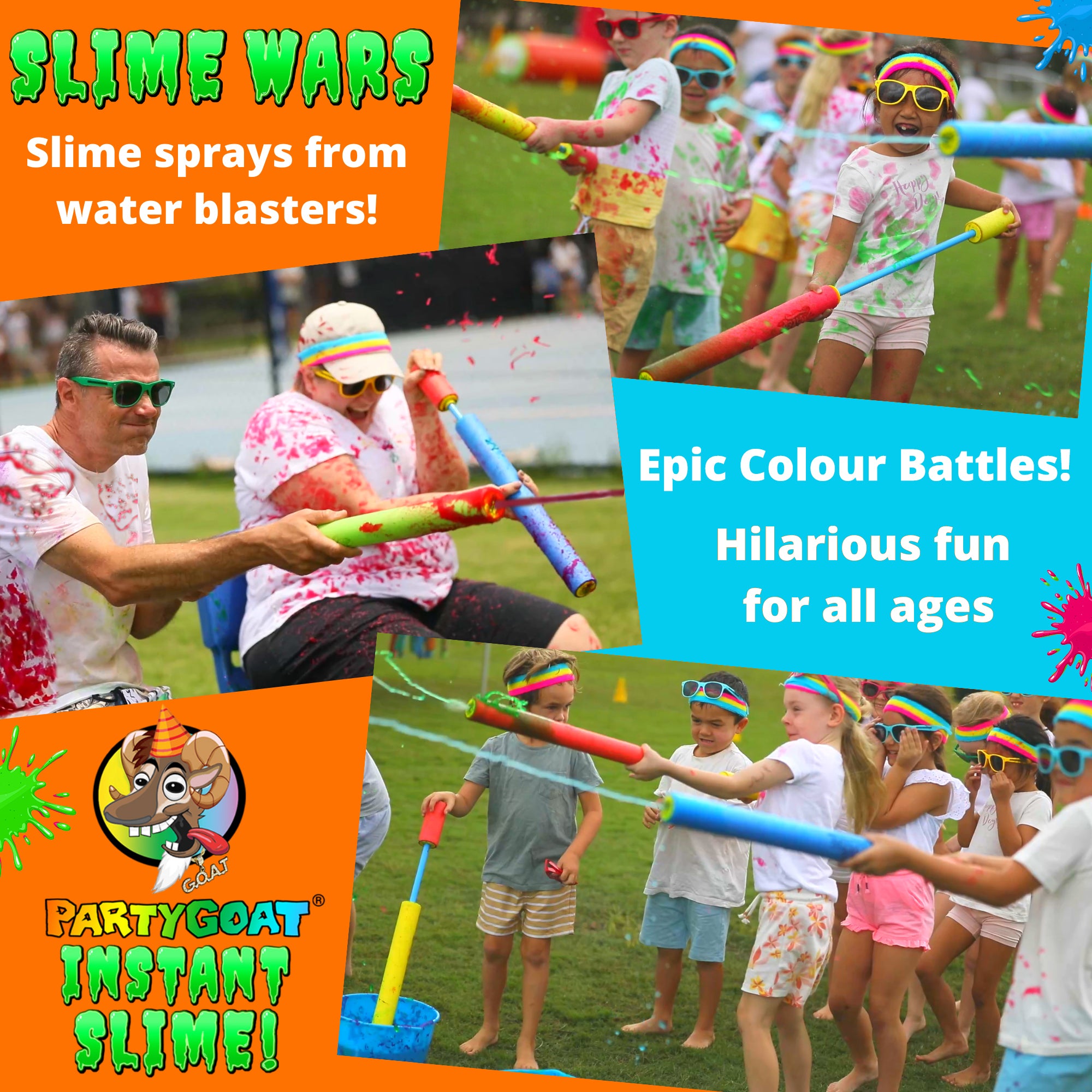 INSTANT SLIME BATTLE PACK! (Blue, Yellow, Pink & Green)