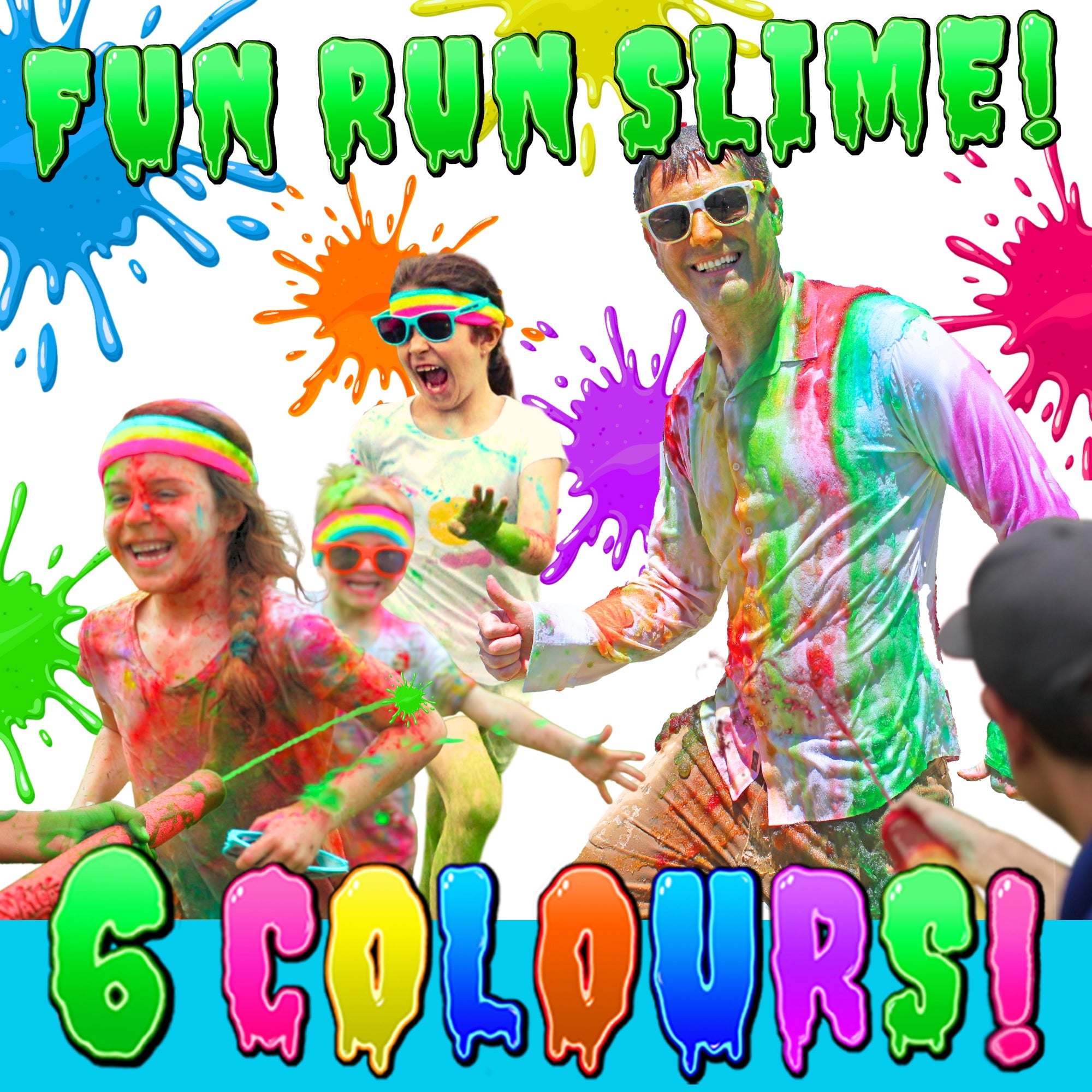 Instant Slime for colour run fun and colour wars all 6 colours Australia