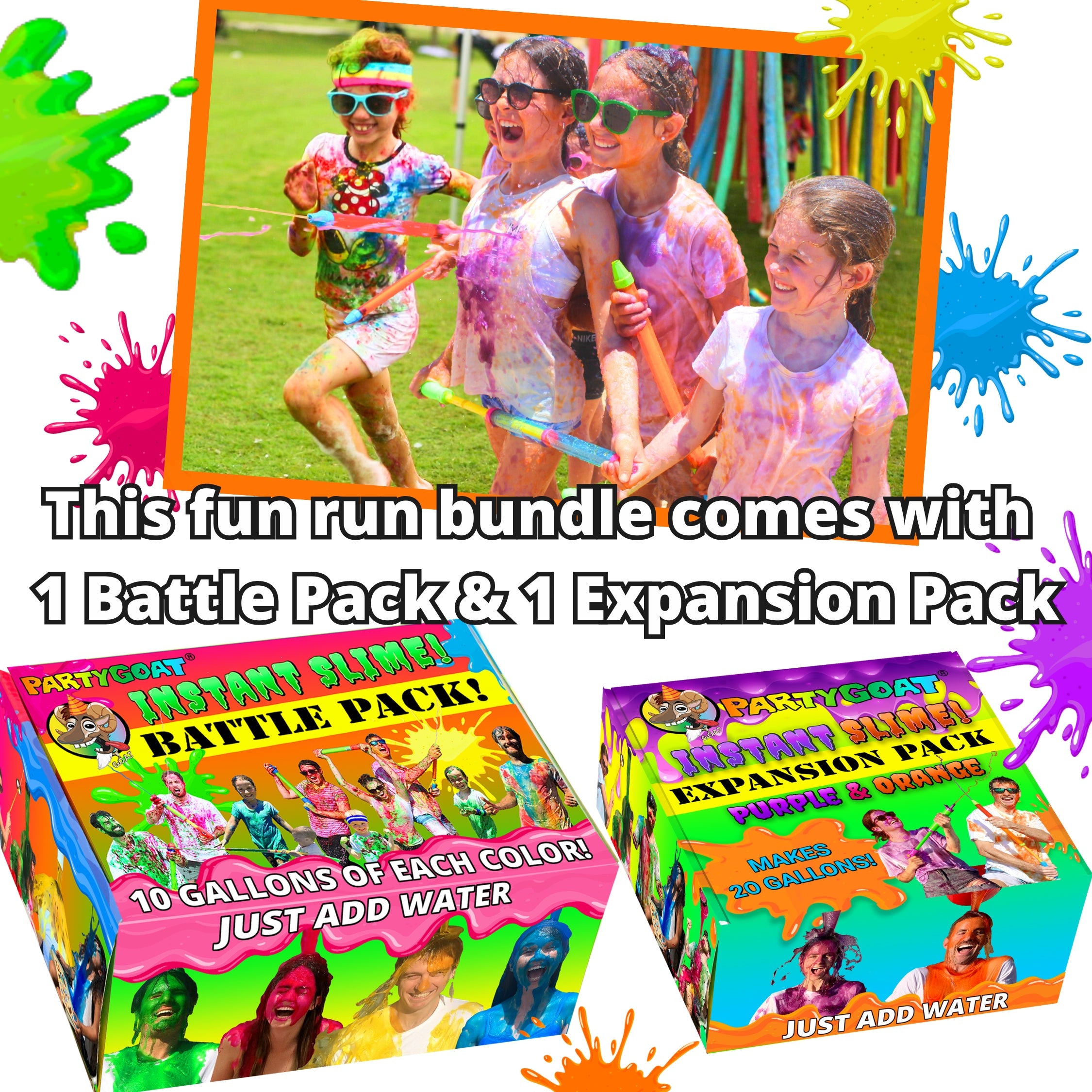 Colour Run Slime - All 6 colours for epic fun runs!