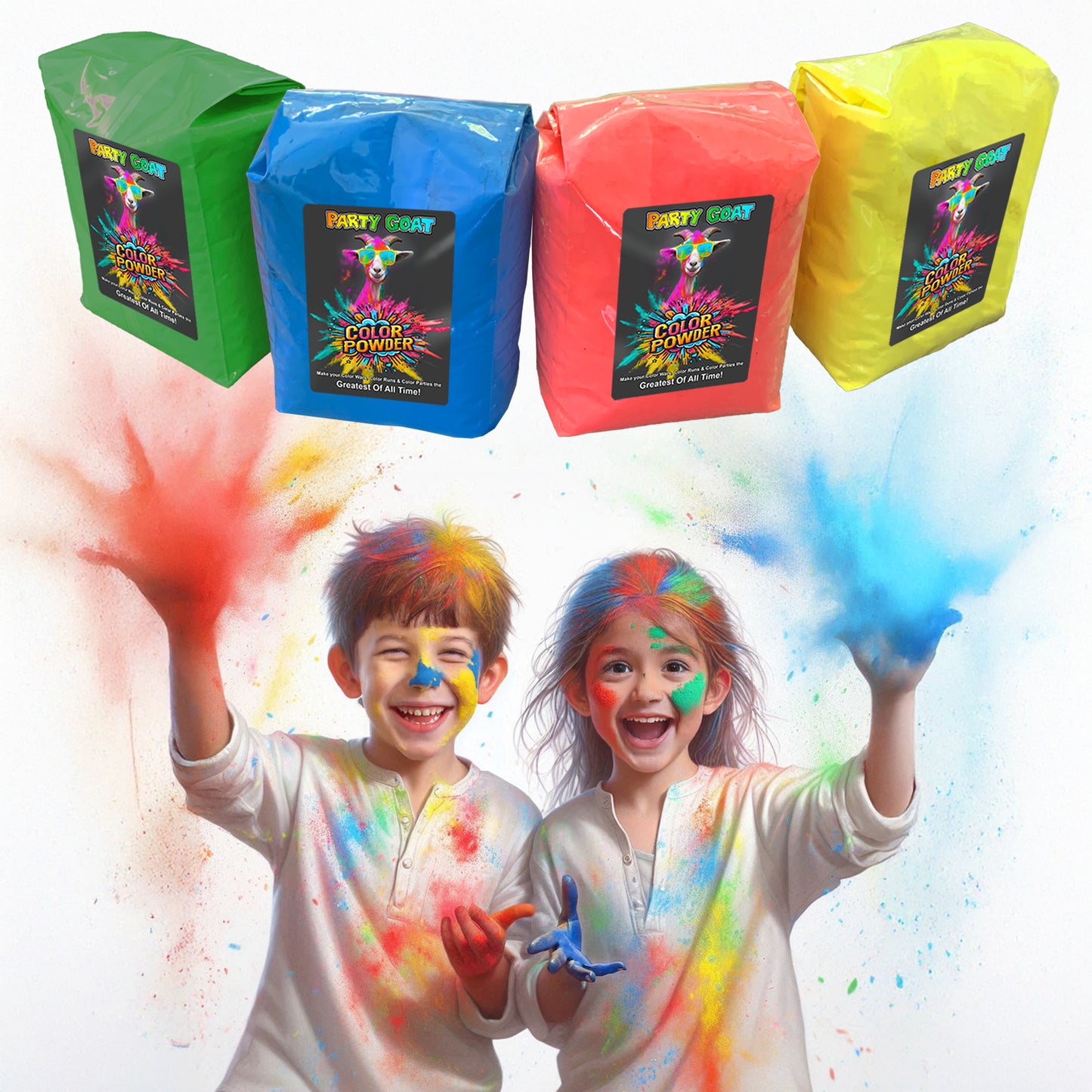 COLOUR WAR POWDER: 4 Colour Pack! 5.5kg for Colour Runs & Parties