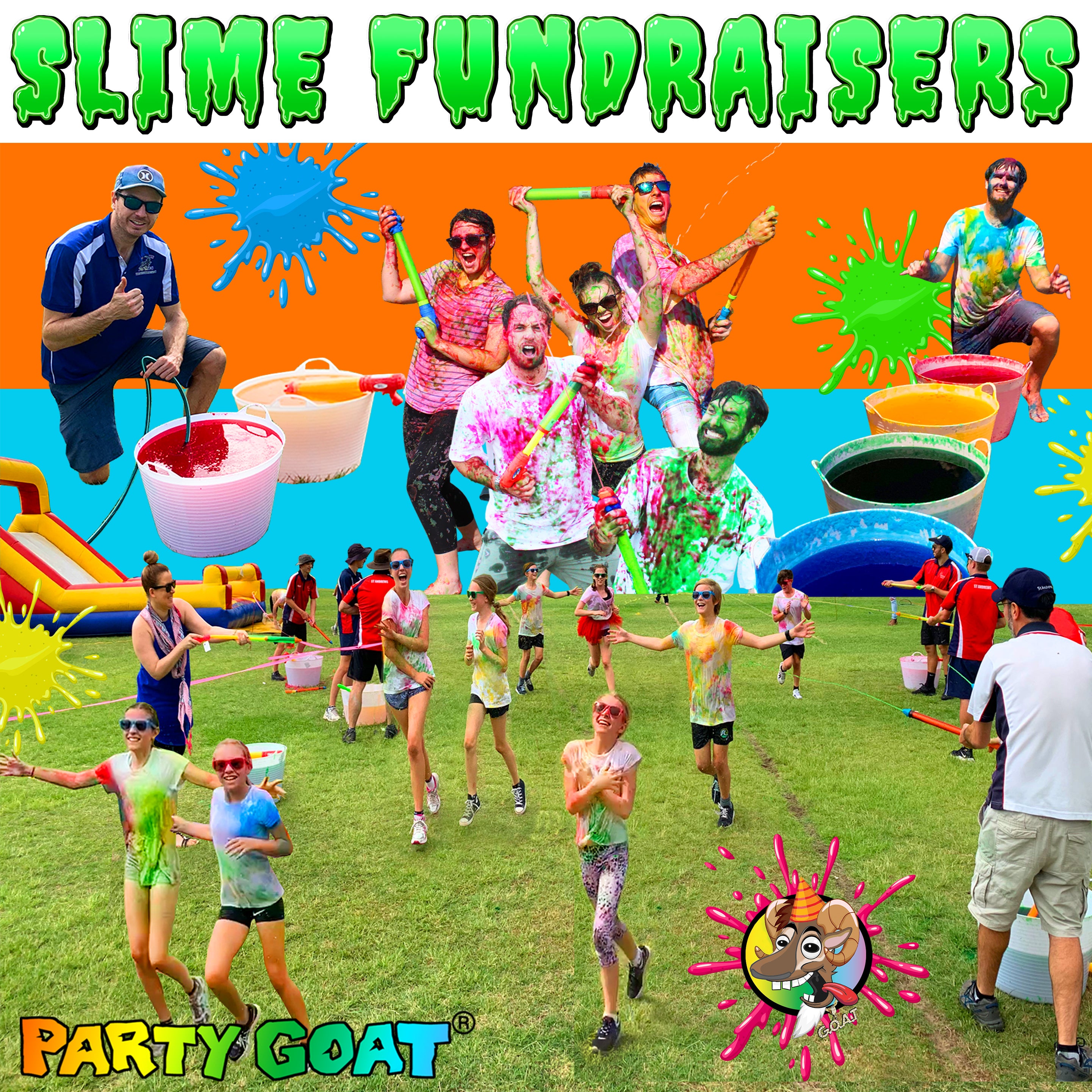 Colour Run Slime - All 6 colours for epic fun runs!