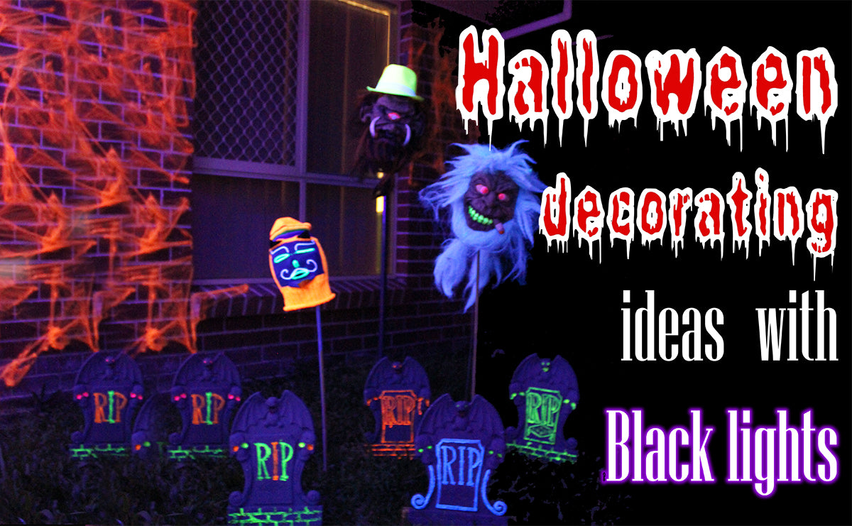 Load video: Halloween decorating ideas with black lights