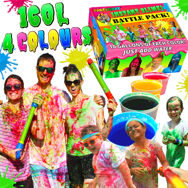 INSTANT SLIME BATTLE PACK! (Blue, Yellow, Pink & Green)