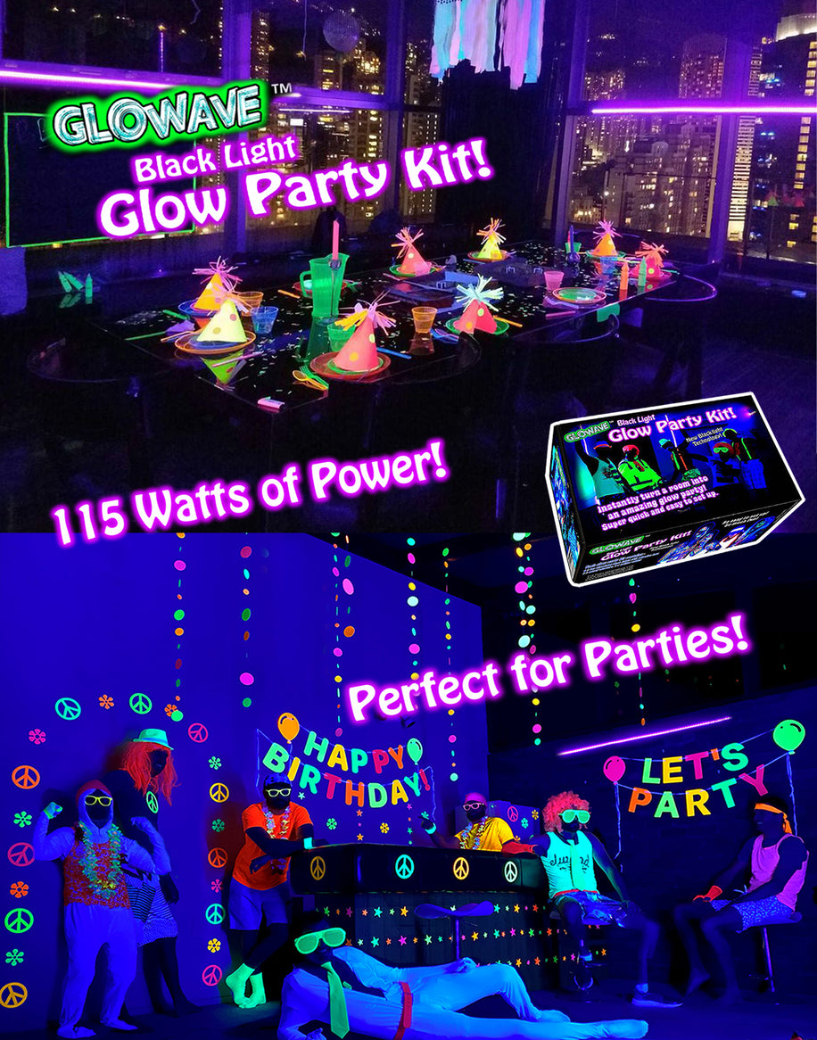 WHAT YOU NEED TO PLAN AN EPIC GLOW IN THE DARK PARTY - DIY BLACK LIGHT IDEAS  