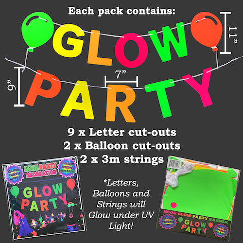 GLOW PARTY SIGN! Neon Party Supplies
