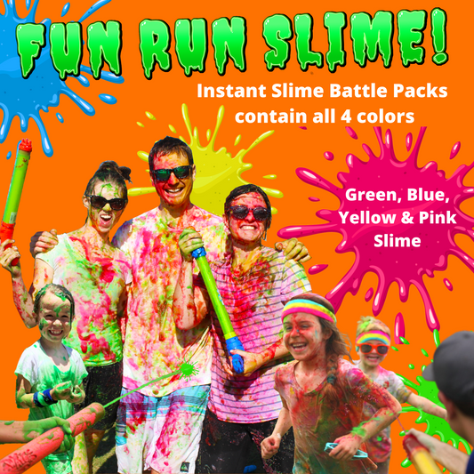 FUN RUN SLIME (160L) - 4 colours of Instant Slime for the best colour runs