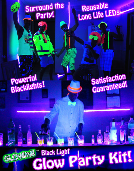 GLOWAVE BLACK LIGHT Glow Party Kit!